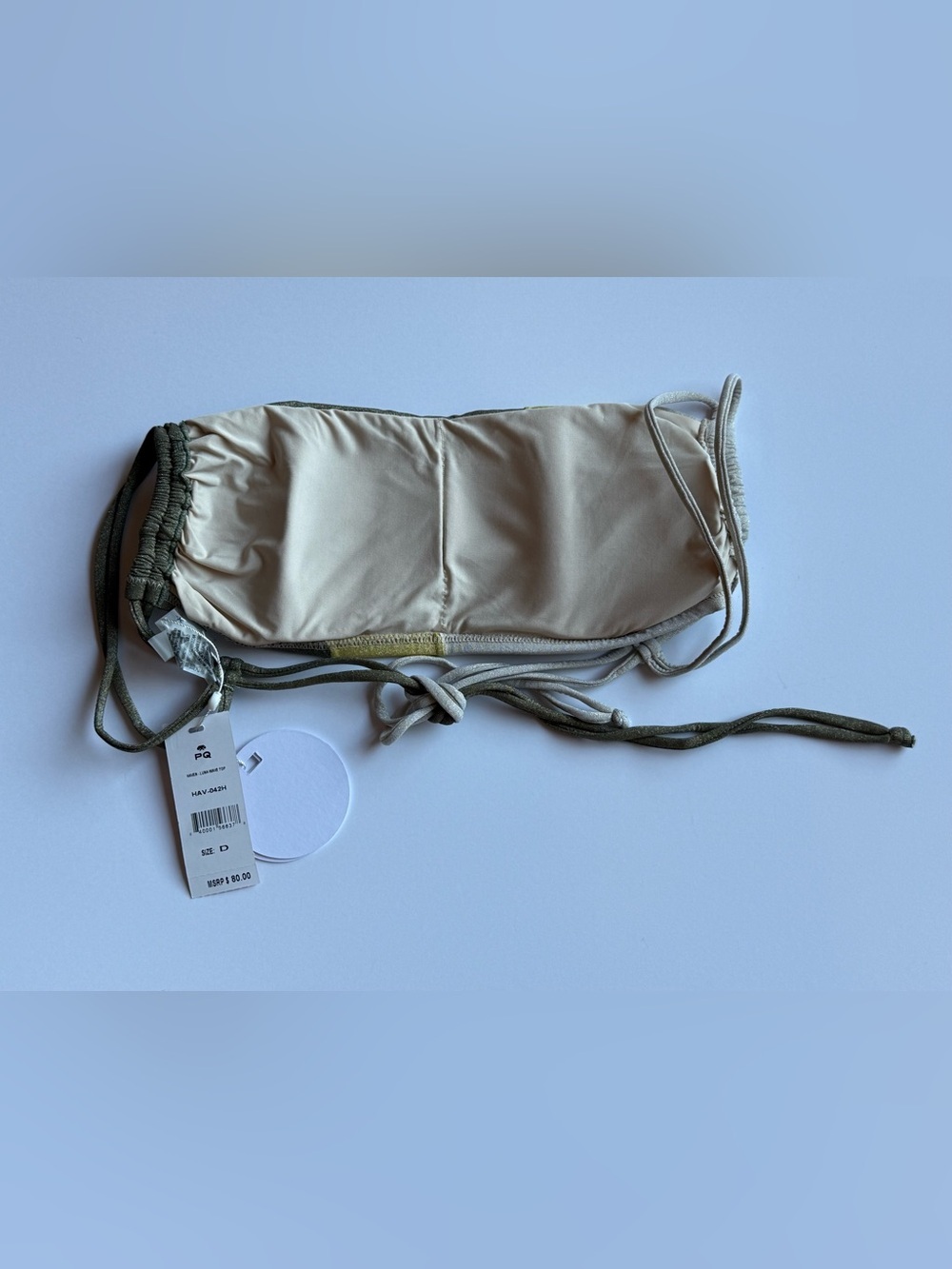 PQ Swim Metallic Colorblock Bandeau Top Heaven Luna Wave Large D NWT $80 - Picture 4 of 5
